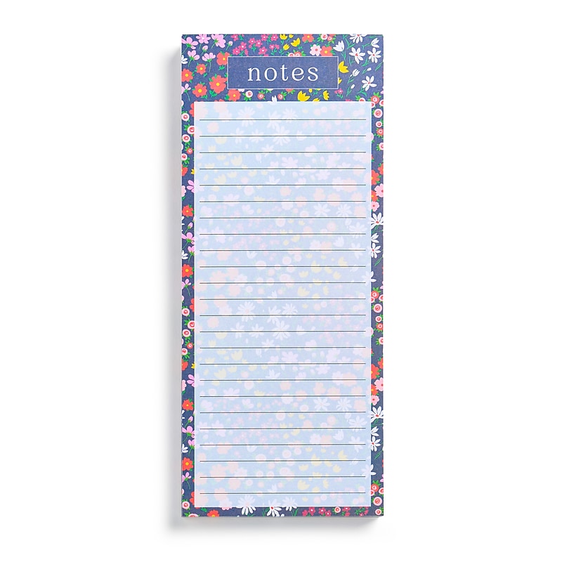 Eccolo Ditsy Floral Steno Pad, 4" x 10", College Ruled, Multicolored, 100 Sheets/Pad (ST640D) image 1