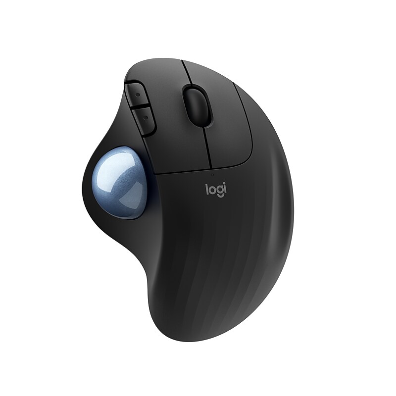 Logitech M575 Wireless Ergonomic Trackball Bluetooth & USB Mouse, Black (910-005869)