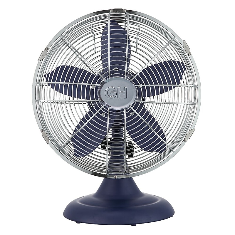 Good Housekeeping 12" Oscillating Desk Fan, 3-Speed, Ink Blue (92618) image 1