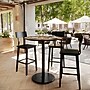 Flash Furniture TopGuard 36" Round Wood Restaurant Dining Table with Round Base, Natural/Black Base (STRD36NATTR24B)~#|#~2E31BE8E-74F2-42E9-A6484666977C566F_sc7