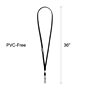 Staples Breakaway Lanyards, 36" Length, Nylon, Black, 12/Pack (18910)~#|#~2E33468B-8323-46E0-92EBF06777AE7C85_sc7