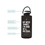 Baudville Drink it Up! "Big Deal" Plastic Water Bottle, 36 oz., Black, 2/Pack (1396378P231)~#|#~2E370182-E863-486D-826518E36873DA01_sc7