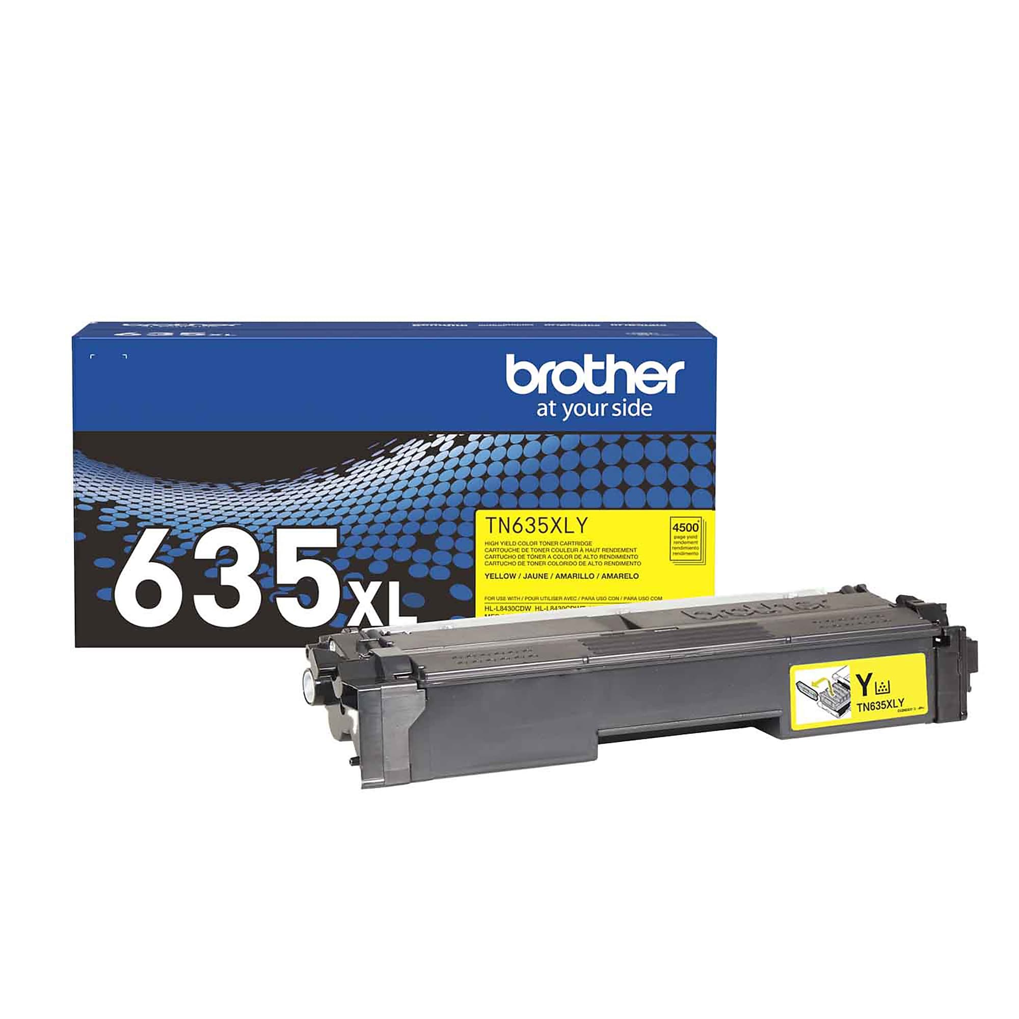Brother Genuine TN635XL High Yield Yellow Toner Cartridge (TN635XLY) Sansujyuku sansujyuku.com
