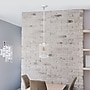 Lalia Home 1-Light 9.25" Farmhouse Hanging Cylindrical Clear Glass LED Pendant Fixture with Accents, White (LHP-3002-WH)~#|#~2E3CA1E7-7C6F-4860-8408067895BB9A1A_sc7