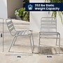 Flash Furniture Lila Indoor-Outdoor Restaurant Stack Chair, Silver (TLH015C)~#|#~2E3E6A2D-0020-4B44-8A040BF7A30B1BC8_sc7