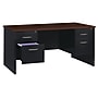 Hirsh 60"W Double-Pedestal Desk, Black/Walnut (20533)~#|#~2E486CD1-37CD-4B9B-9F13581DC14E709C_sc7
