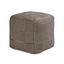 Anji Mountain Branford Ivory Mocha Bisque Fabric Square Pouf Ottoman (AMBPF107-1818)~#|#~2E4DA658-D96C-439A-98A5206127498653_sc7