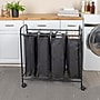 Household Essentials 4-Section Rolling Laundry Sorter, Polyester, Black (HE1112)~#|#~2E4EA444-3EC1-4A8F-84FF481E724D78D5_sc7