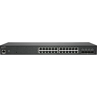 Sonicwall 24-Port Gigabit Ethernet PoE Managed Switch 128Gbps, Black (02-SSC-8376)