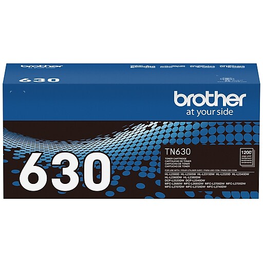 Brother TN630 Black Standard Yield Toner Cartridge, Print Up to 1,200