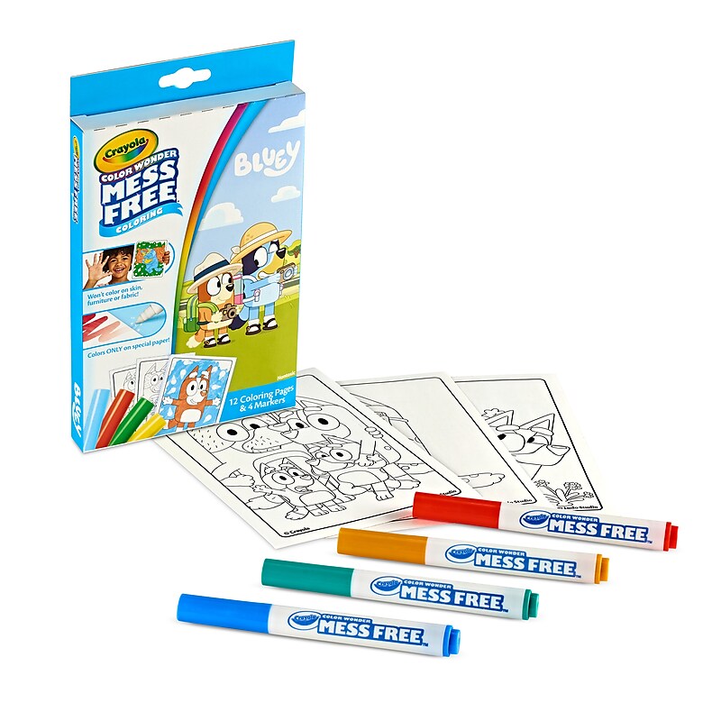Crayola Color Wonder Bluey Coloring Book, 12 Pages (75-2863) image 1