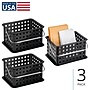 iDESIGN Small Stackable Plastic Storage Bin, Black, 3/Pack (29403M3)~#|#~2E5734F6-3503-497F-B23F692D4114D6D1_sc7