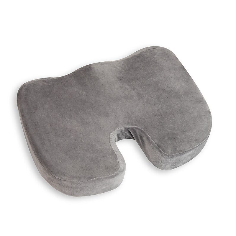 Mind Reader Memory Foam Office Chair Ergonomic Orthopedic Cushion, Gray (SEACUSH-GRY) image 1