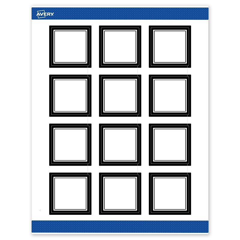 Avery Laser/Inkjet Square Multipurpose Labels, 2" x 2", White, 120/Pack (S00DM2) image 1