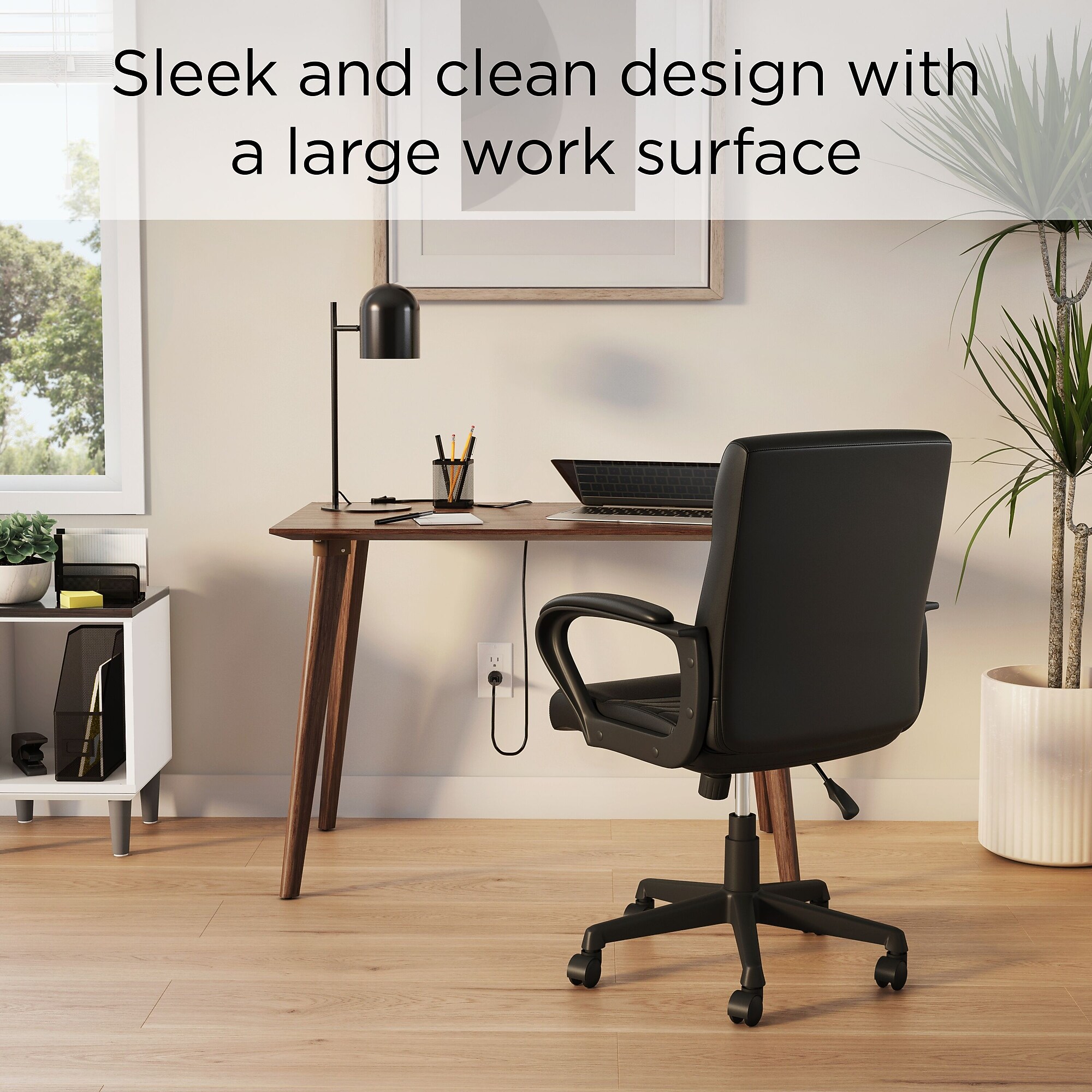 Union & Scale MidMod 42″W Writing Desk, Espresso (UN60412-CC) Sansujyuku sansujyuku.com