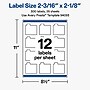 Avery Laser/Inkjet Lip Balm Labels, 2-3/16" x 2-1/8", White, 300 Labels/Pack (19479370673)~#|#~2E64AB04-FB68-4F5F-9F4F9F4BBAD75338_sc7