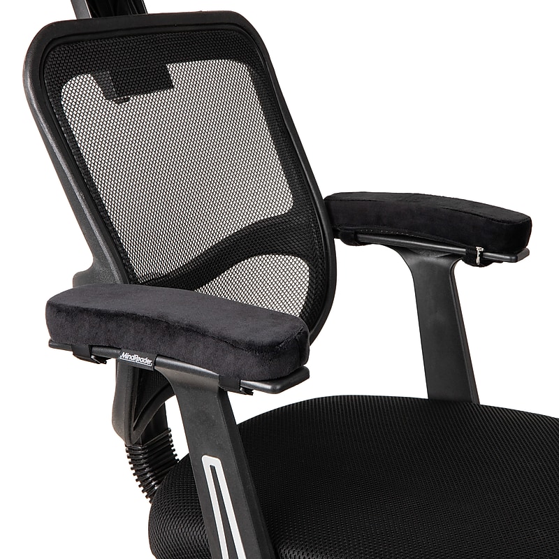 Mind Reader Air-Cloud Memory Foam Armrest Pads, Black (AREST2-BLK) image 1