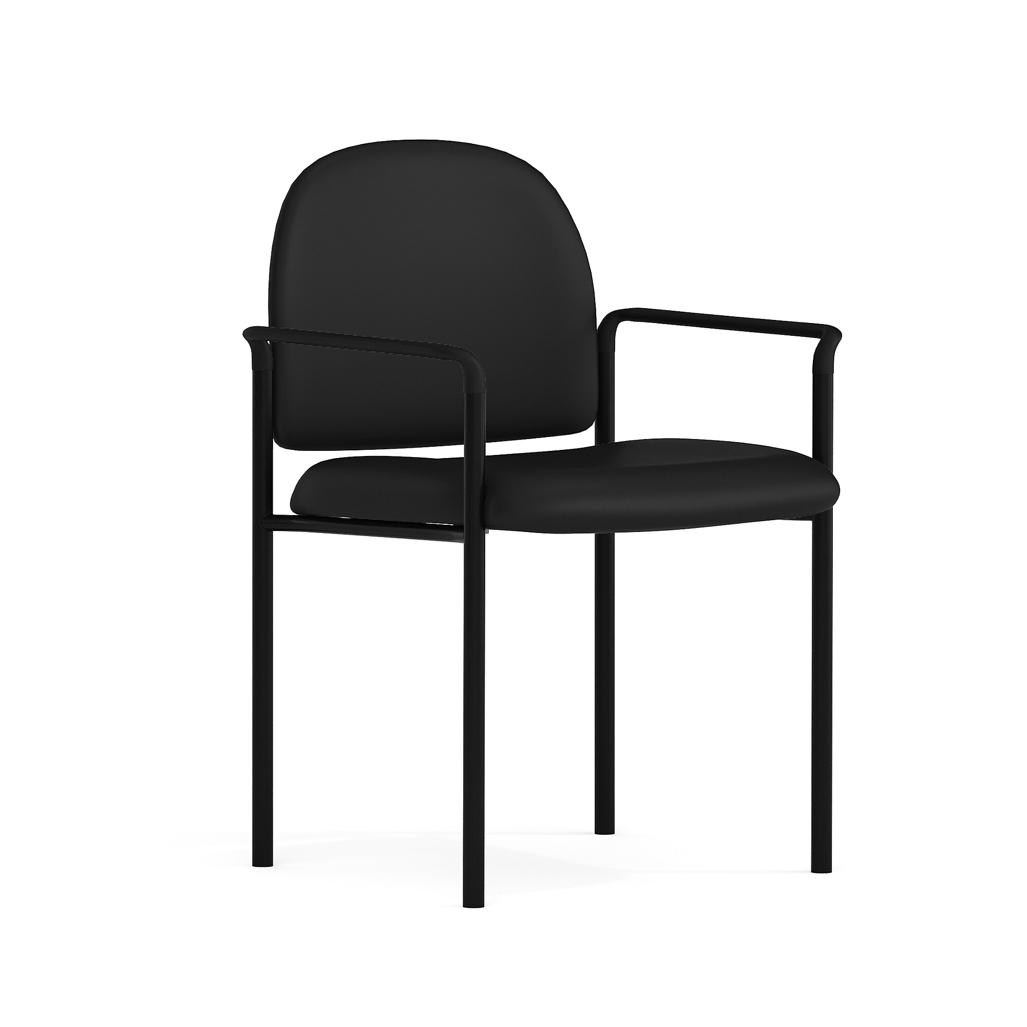Flash Furniture Tiffany Vinyl Stackable Side Reception Chair with Arms, Black (BT5161VINYL) Sansujyuku sansujyuku.com
