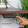 Mount-It! Dual Motor 72"W Electric Adjustable Standing Desk, Black/Hazelnut Brown (MI-18126)~#|#~2E6DE1AD-51BC-4455-903747B61FA40DDD_sc7
