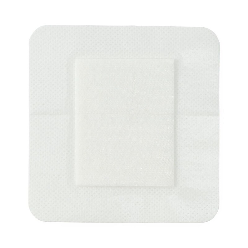 Stratasorb 4" x 4" Waterproof Patch Adhesive Bandages, White, 100/Carton (MSC3044) image 1