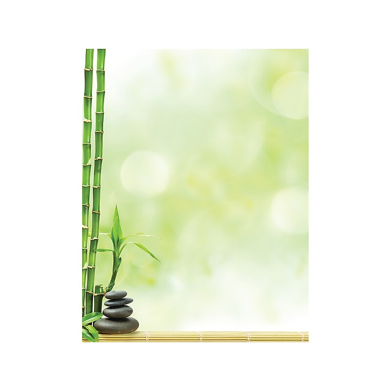 Great Papers Serenity And Bamboo Letterhead, Multicolor, 50/Pack (2023063) image 1