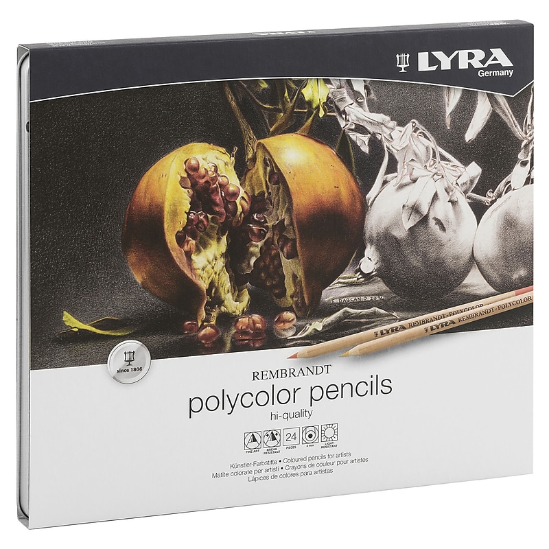 Lyra Rembrandt Professional Colored Pencils, Assorted Colors, 25/Set (LYXL2001240) image 1