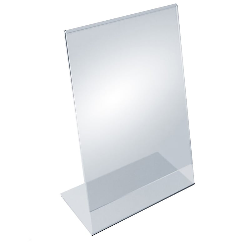 Azar Sign Holder, 8.5" x 14", Side Loading, Clear Acrylic, 10/Pack (112706-10PK) image 1
