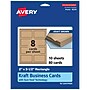 Avery Business Cards, 2" x 3-1/2", Matte Kraft Brown, 80/Pack (95319)~#|#~2E750BAB-4552-40F1-88AF2D32B250F19E_sc7
