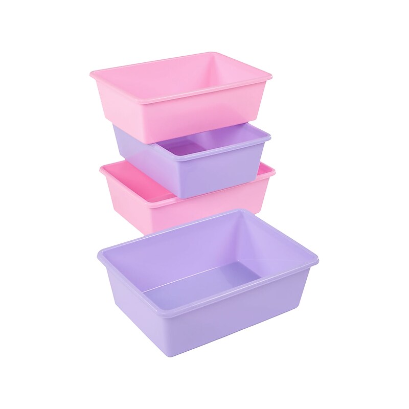 Humble Crew Large Storage Bins, Pink/Purple, 4/Pack (XL081) image 1