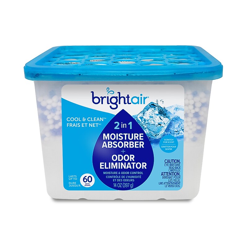 Bright Air Moisture Absorber Air Freshener & Deodorizer, Cool & Clean Scent, 14 oz. (901335) image 1