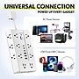 Overtime OS70 22-in-1 Multi-Port Power Strip with 16 AC Outlets, 3 USB-A & 3 USB-C Ports, White (OADOS70)~#|#~2E8FB391-5139-4E52-ABE2CF4E9E777717_sc7