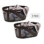 Mind Reader 10.57-Gallon Laundry Basket with Handles, Plastic, Brown, 2/Set (2HHAMP40-BRN)~#|#~2E919617-0F5E-444F-9C501FA074B01391_sc7