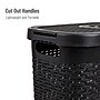 Mind Reader 10.5 Gallon Hamper with Lid, Plastic, Black, 3/Pack (3PKHAMP40-BLK)~#|#~2E955721-34B1-4BE1-B88B0C9D806A4EE5_sc7
