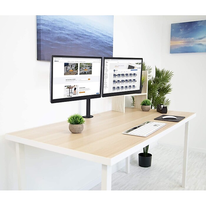 Mount-lt! Full Motion Dual Monitor Desk Mount, Up to 32