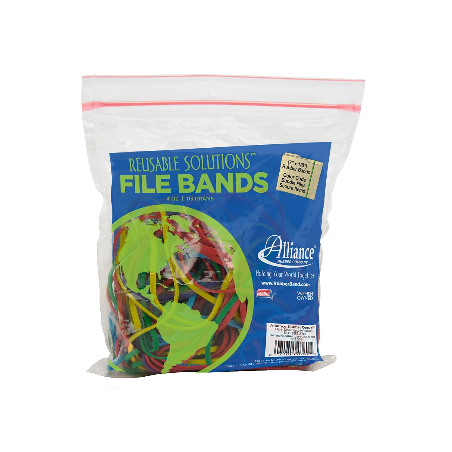 Elastici multiuso Alliance Rubber Reusable Solutions #117B 7807 - Foto 1 di 1
