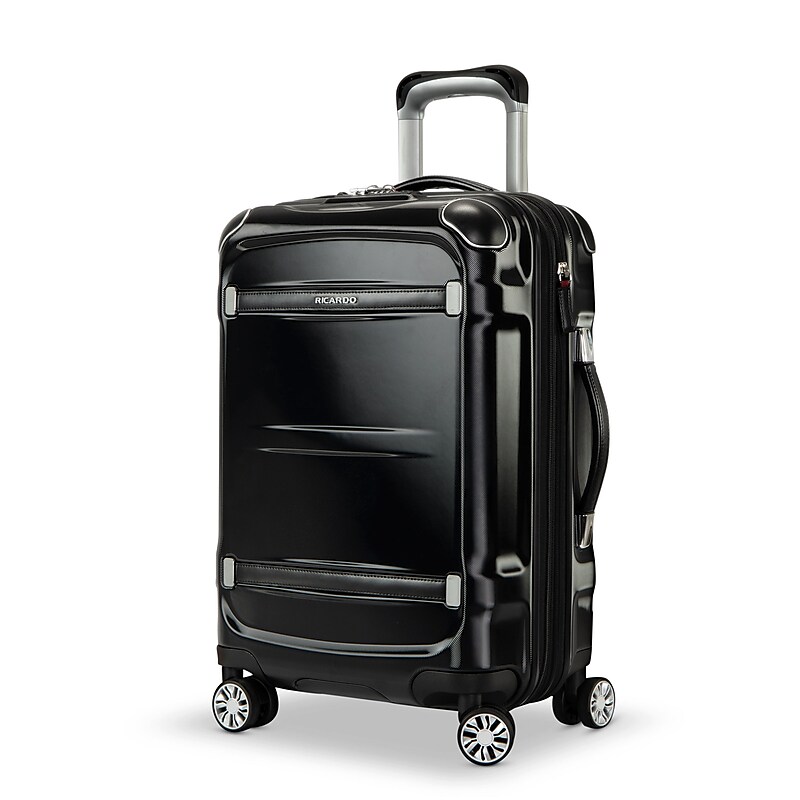 Ricardo Beverly Hills Rodeo Drive 2.0 21" Hardside Carry-On Suitcase, 8-Wheeled Spinner, Black (098-21-BLK-4WB) image 1
