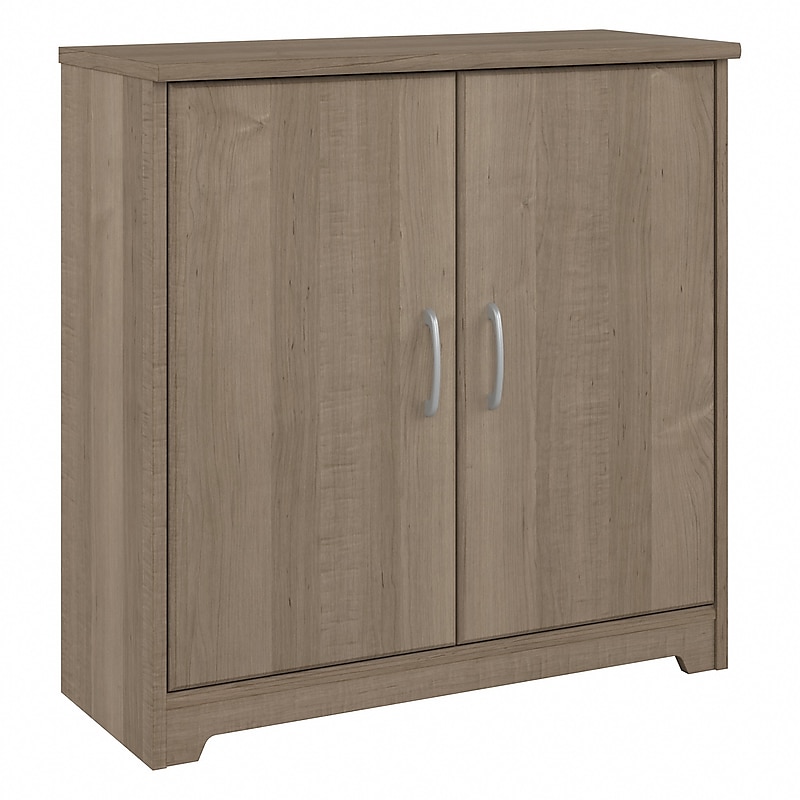Bush Furniture Cabot 30"H Small Storage Cabinet with 2 Shelves, Ash Gray (WC31298) image 1