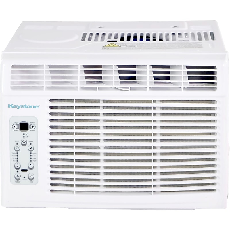 Keystone 6,000 BTU Window-Mounted Air Conditioner with Follow Me LCD Remote Control,White (KSTAW06CE) image 1