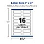 Avery Laser/Inkjet Rectangle Multipurpose Labels, 1" x 3", Clear, 160 Labels/Pack (94224)~#|#~2EB5B9C7-26E6-4121-9C78C0B1589DCC1E_sc7