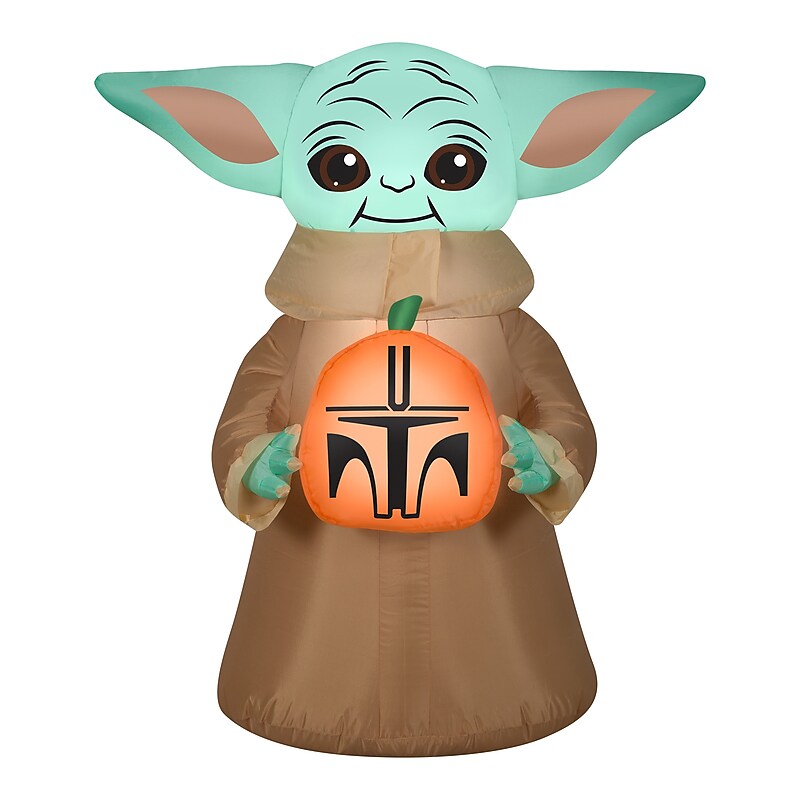 National Tree Company 42" Inflatable Halloween Baby Yoda (GE9-226677) image 1