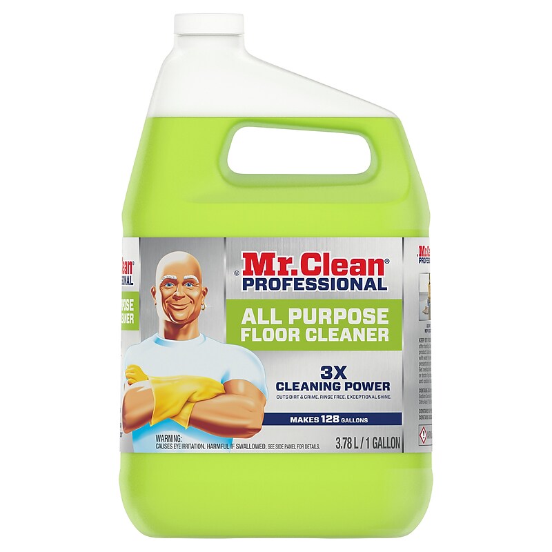 Mr. Clean Professional All Purpose Floor Cleaner, Lemon Scent, 1 Gallon, 3/Carton (PGC02621) image 1