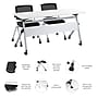 Bush Business Furniture Envision 60"W Foldable Training Room Table with 2 Chairs, White (NVS003WH)~#|#~2EB860F5-576D-4F1E-984909E764E9DB42_sc7