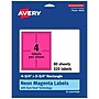 Avery Laser/Inkjet Rectangle Multipurpose Labels, 4.75" x 3.75", Neon Magenta, 320/Box (94254)~#|#~2EC016AA-6582-4E36-A25AF3AEC220AC8F_sc7