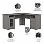 Bush Furniture Cabot 60"W Wood L-Shaped Computer Desk, Modern Gray (WC31330K)~#|#~2EC0F6F0-752B-4EAD-A13717B3BB08B49B_sc7