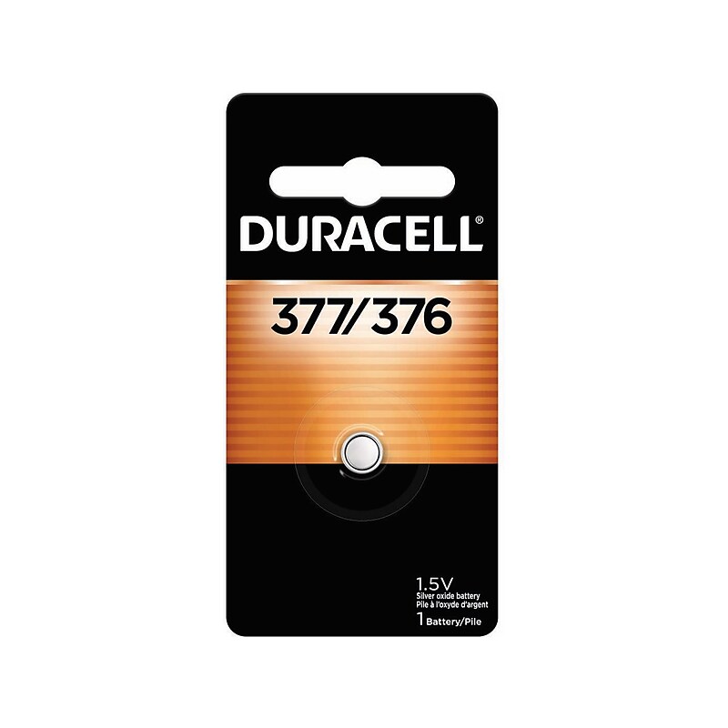 Duracell 377/376 Silver Oxide Battery, 2/Pack (5000982) image 1