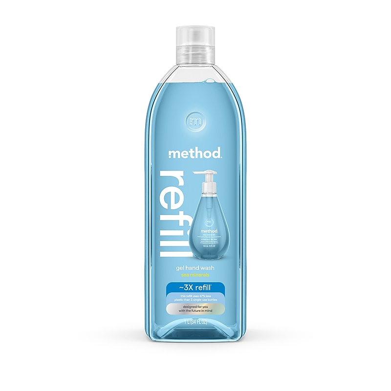 Method Gel Hand Soap Refill, Sea Minerals Scent, 34 Fl. Oz. (328105) image 1