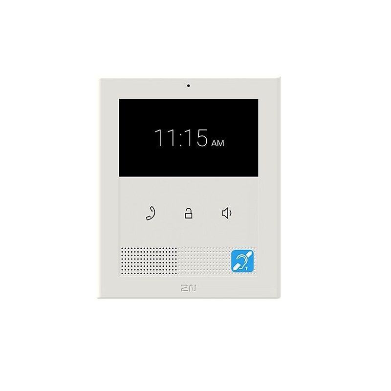 2N Clip 2wire-IP Wired Smart Intercom Unit with Induction Loop, White (03449-001) image 1
