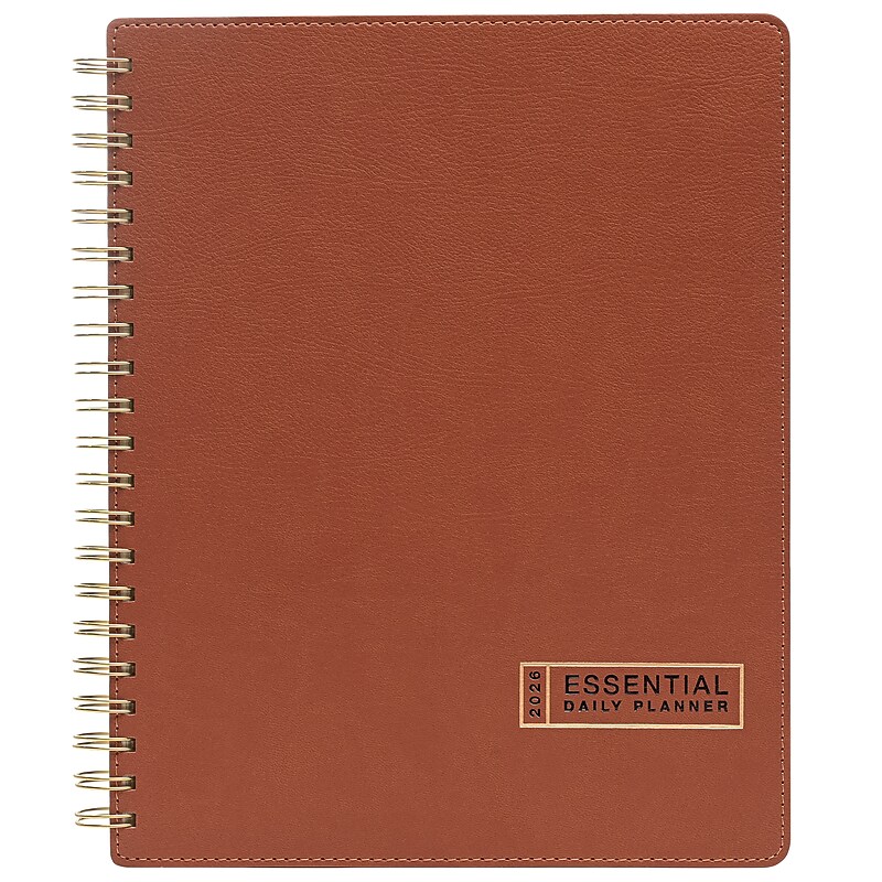 2026 Global Printed Products 8.5" x Calendar Year Monthly Planner, Paperboard Cover, Brown (RRY26-ES8511-B) image 1