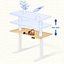 FlexiSpot E7COMMERCIAL 55''W Electric Adjustable Bamboo Standing Desk, Bamboo/White (E7WCOMCR5528LBZB)~#|#~2EDC250C-2E0F-44AD-881BCA79C456013F_sc7