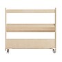 Flash Furniture Bright Beginnings Mobile 2-Section Storage Cart, 31.5"H x 34.75"W x 15.75"D, Brown (MK-ME13705-GG)~#|#~2EDC9F5B-49B3-44A8-AF4D9FBAD564AB69_sc7